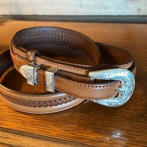 Western leather belt